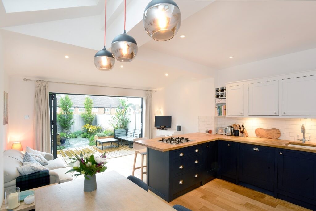 Kitchen extension with a view to adding value by extending your home.