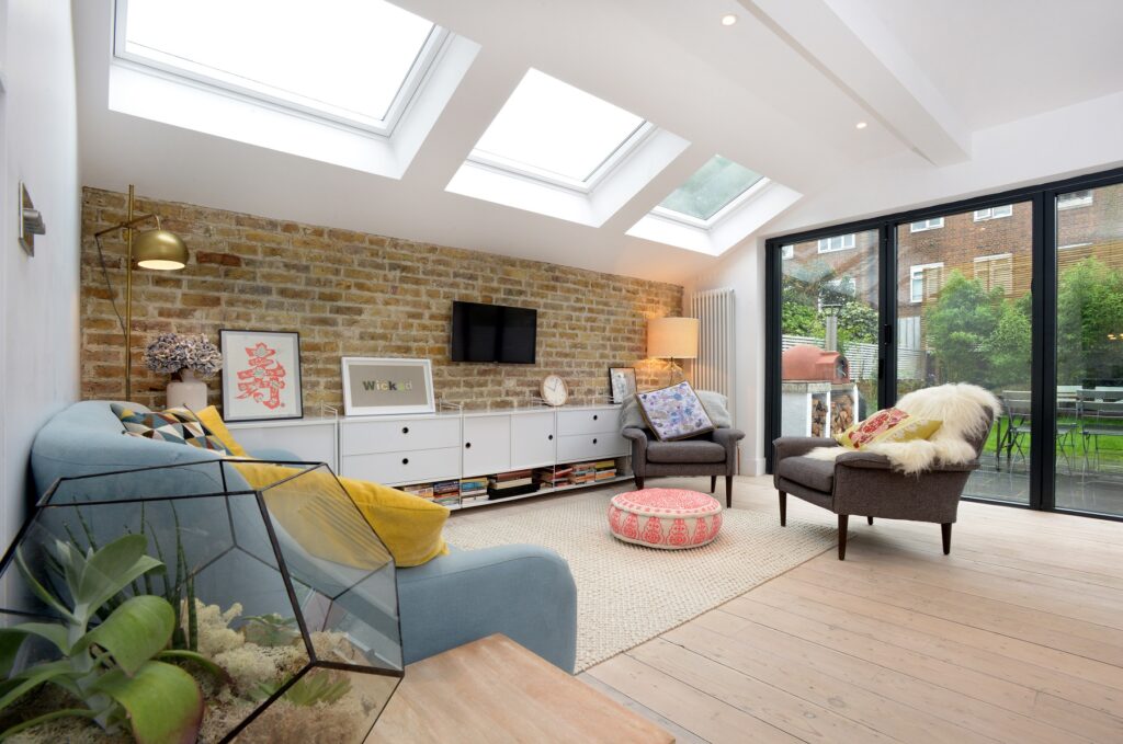 Extending your home where skylights are used to bring in natural light.