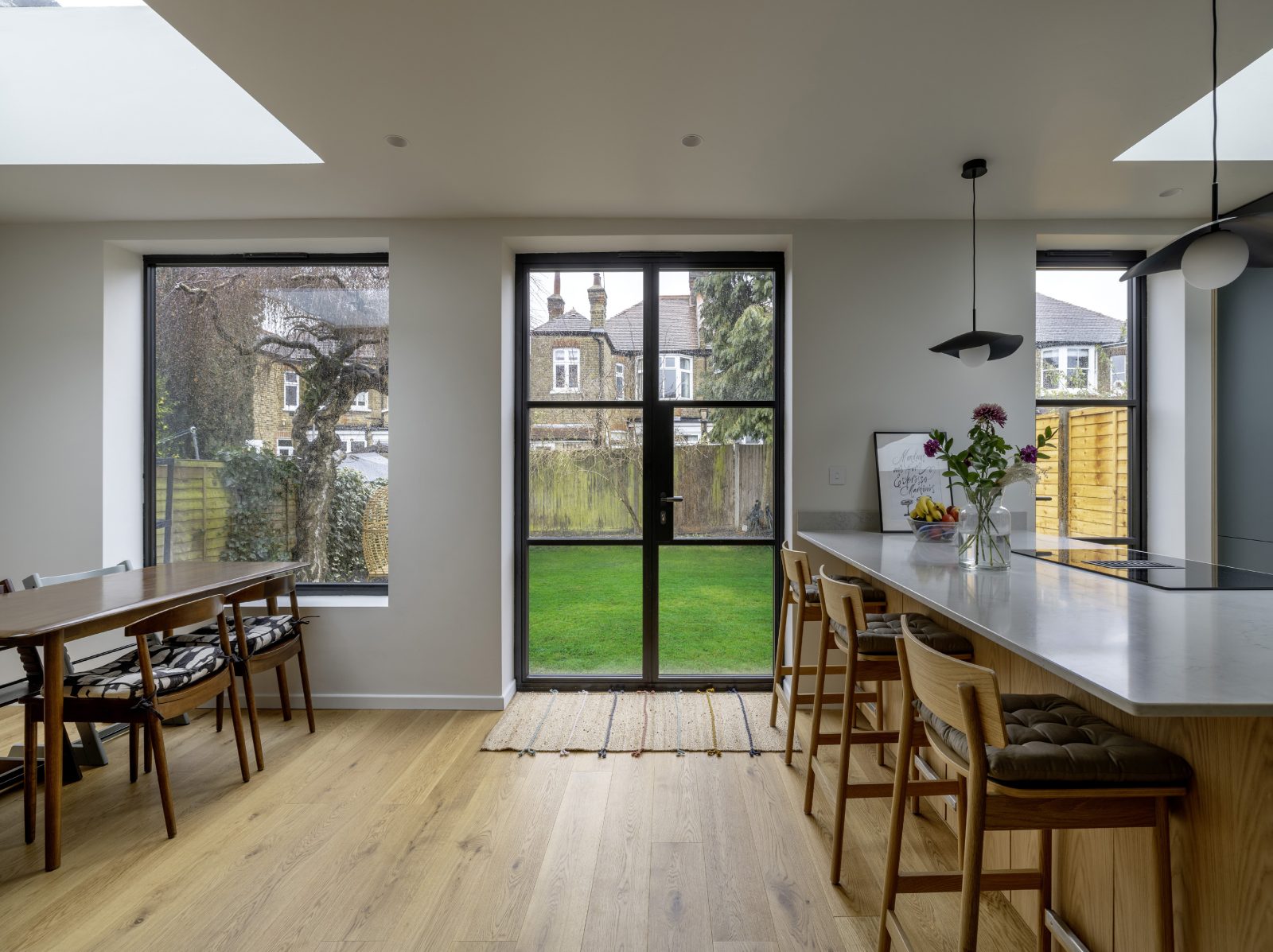 Kitchen detail with engineered wood flooring, Cricklade Avenue SW2