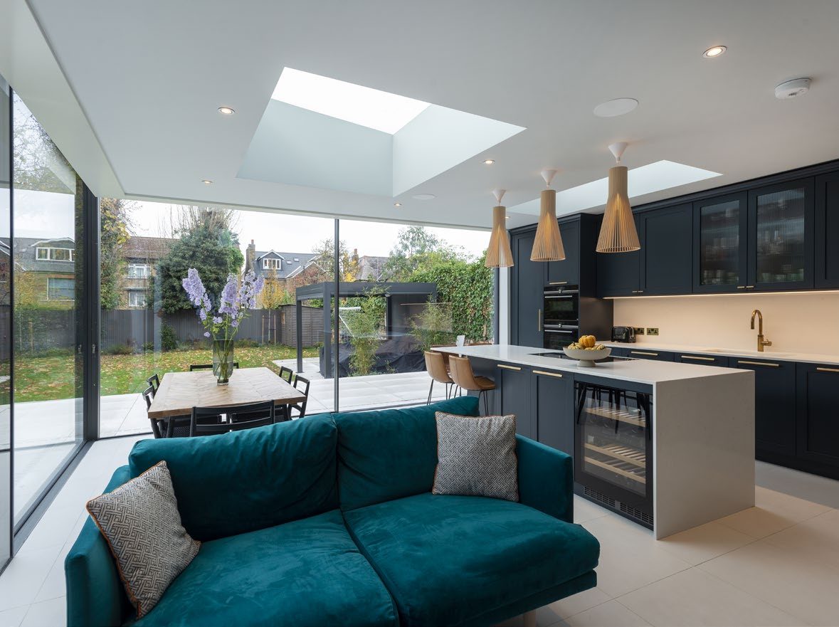 Dining area in the Therapia Road rear extension, Dulwich