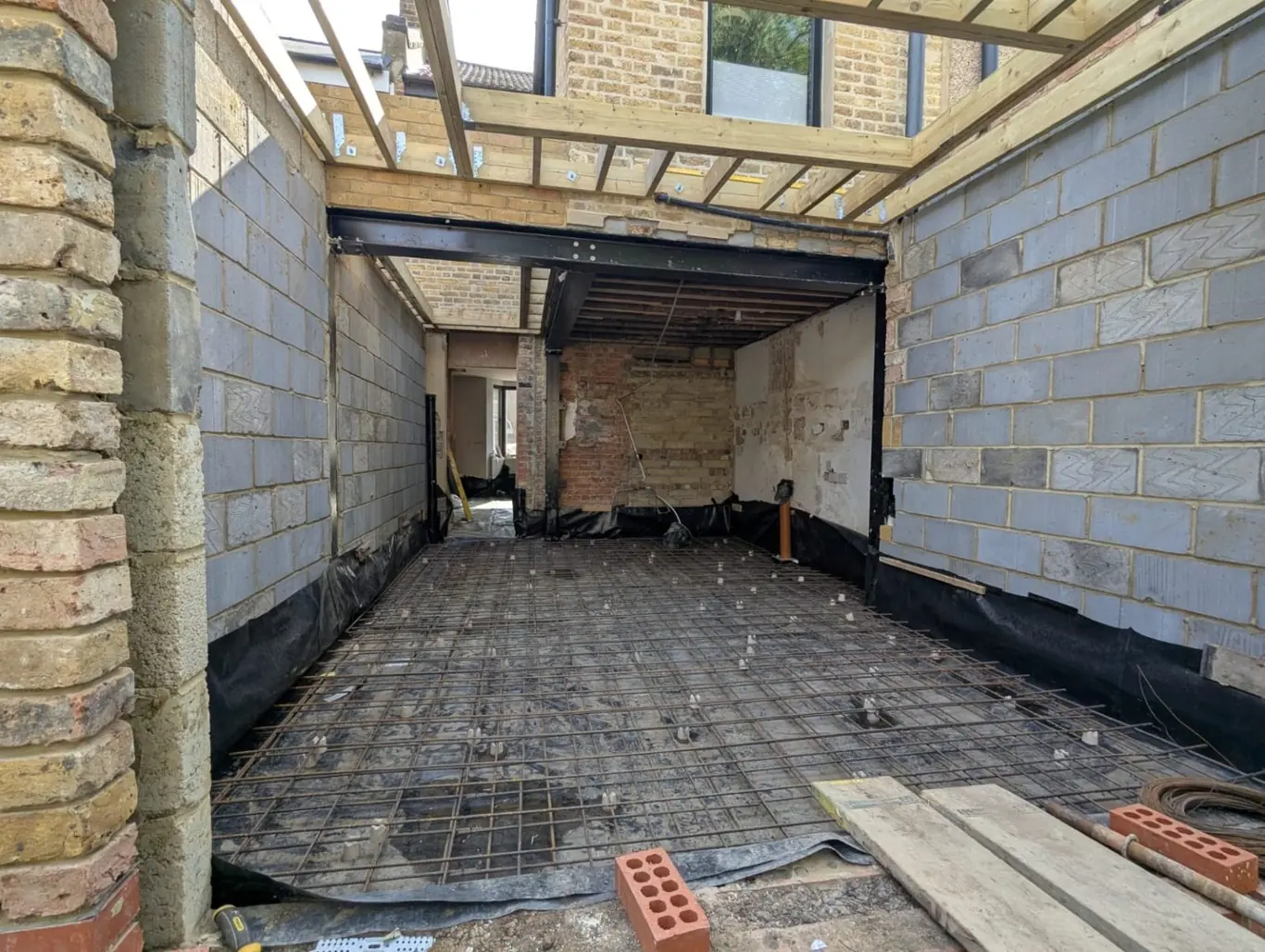 Foundations and shared boundary walls on a London extension under the Party Wall Act
