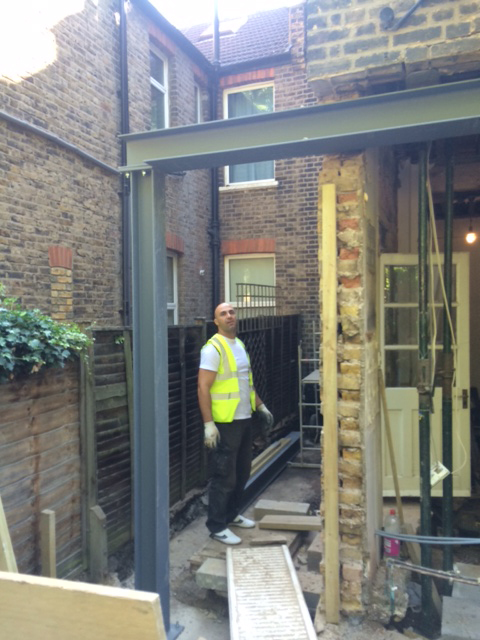 Another steel box frame goes in at Alexandra Road W4 Another steel box frame goes in at Alexandra Road W4