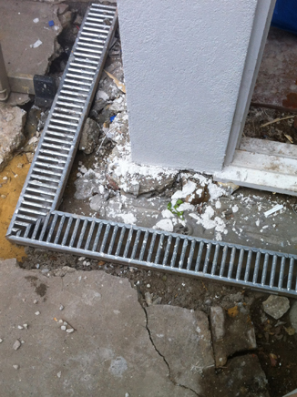 Perimeter channel drainage - perfect for English weather Perimeter channel drainage - perfect for English weather