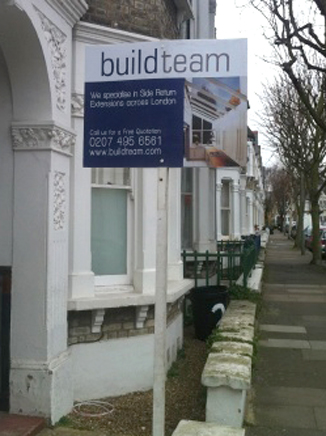 Build Team go on site on Longbeach Road, Battersea SW11