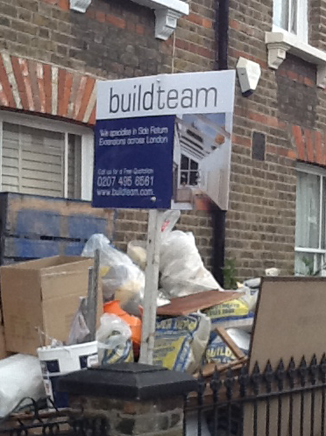 A new Side Return starts on the Queen's Park Estate W10 A new Side Return starts on the Queen's Park Estate W10