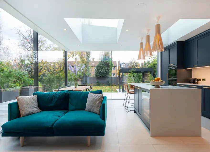 Completed Build Team side return kitchen extension to a terraced house in East Dulwich (Southwark, SE22)